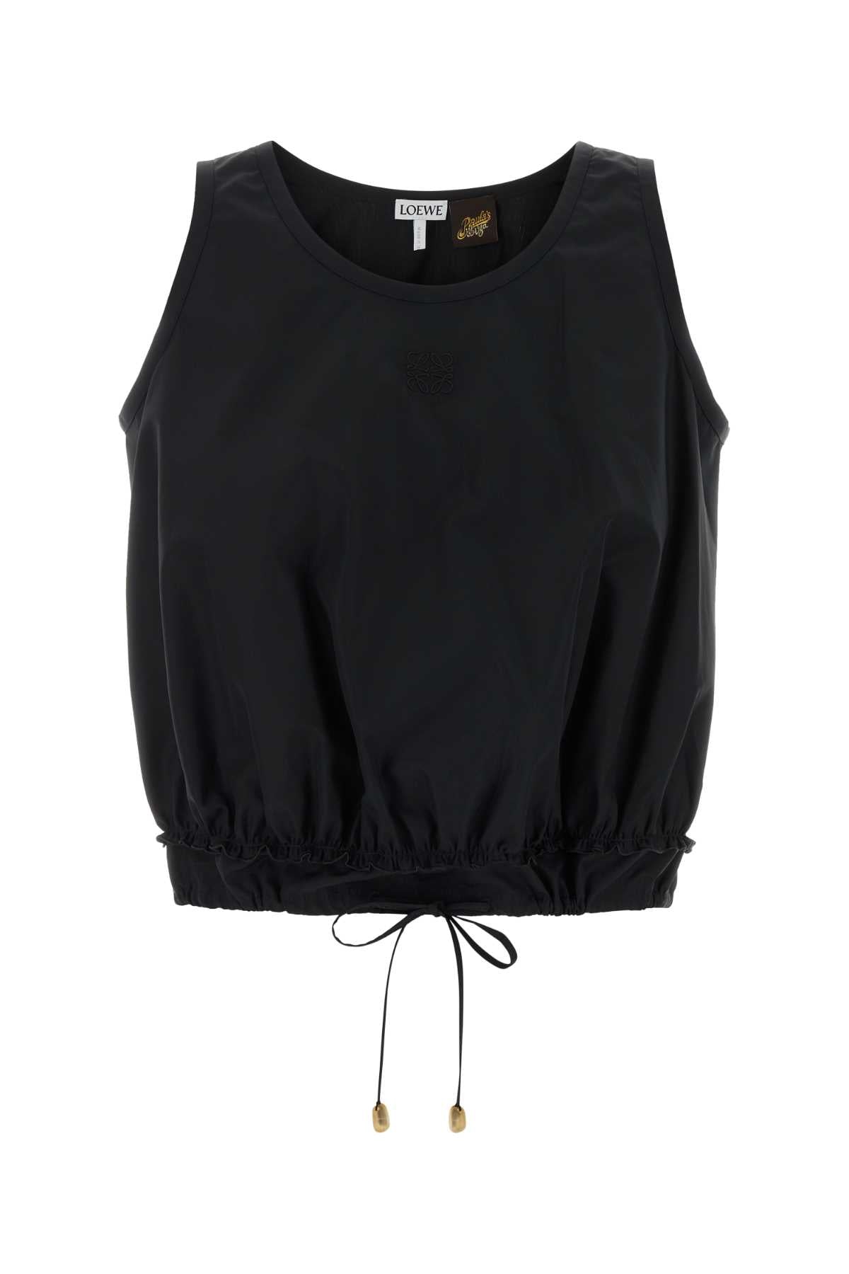 Loewe Paula's Ibiza Women Black Poplin Paula S Ibiza Top LOEWE