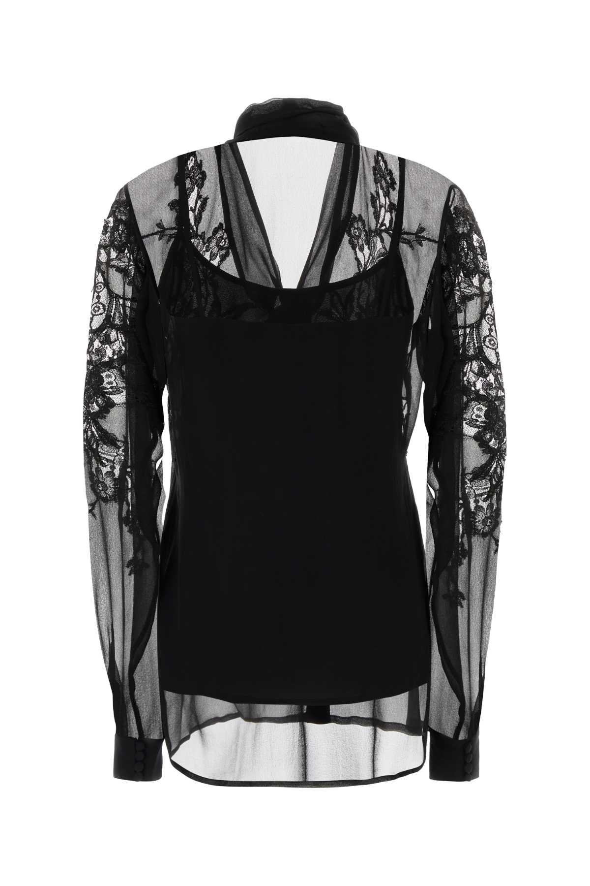Costarellos Women Black Silk Blouse COSTARELLOS