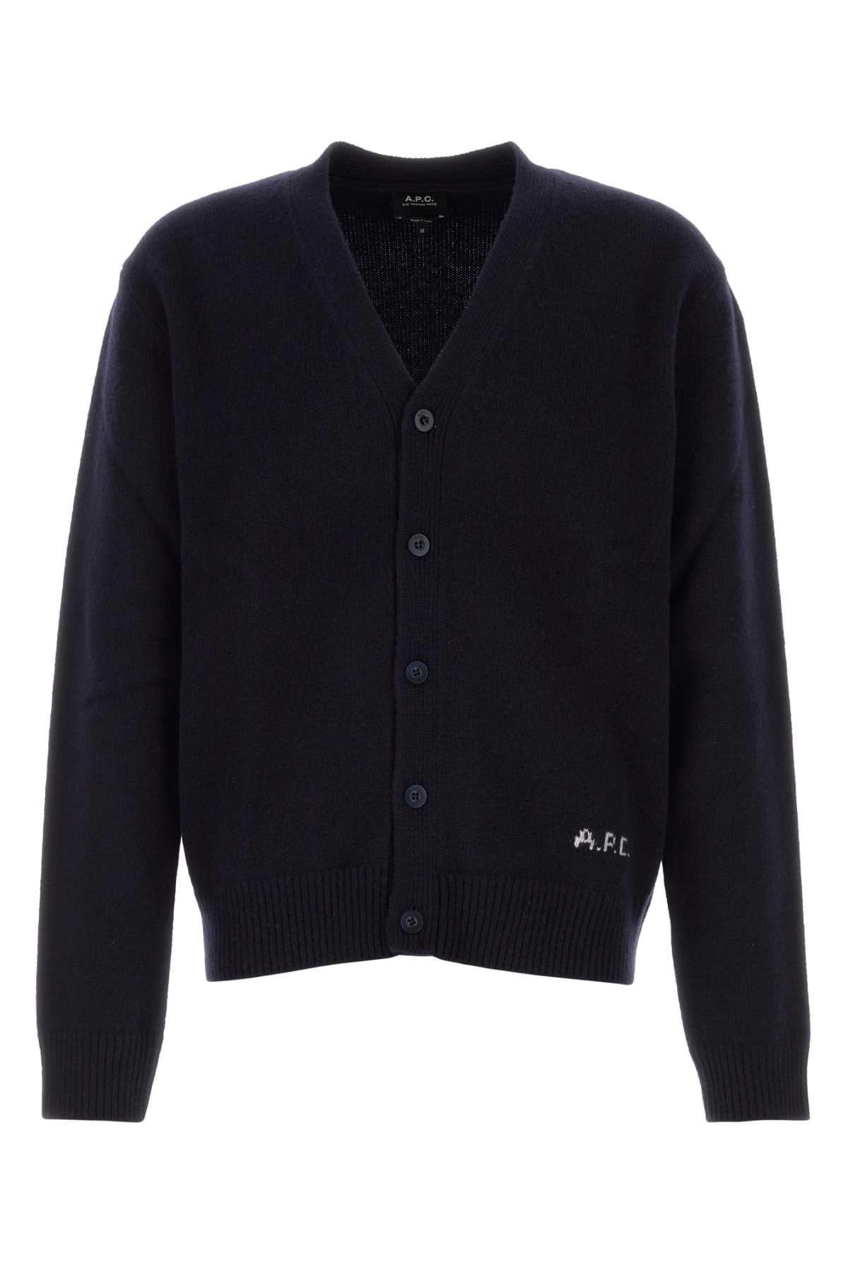 A.P.C. Men Midnight Blue Wool Kevin Cardigan A.P.C.