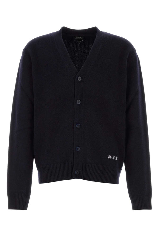 A.P.C. Men Midnight Blue Wool Kevin Cardigan A.P.C.