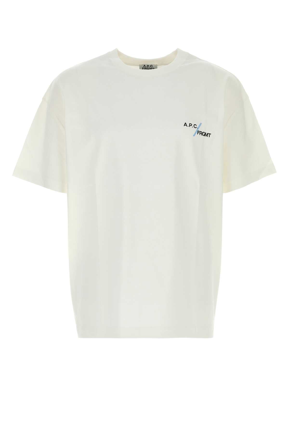A.P.C. Men White Cotton A.P.C. X Frgmt T-Shirt A.P.C.