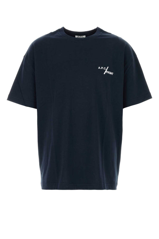 A.P.C. Men Navy Blue Cotton A.P.C. X Frgmt T-Shirt A.P.C.