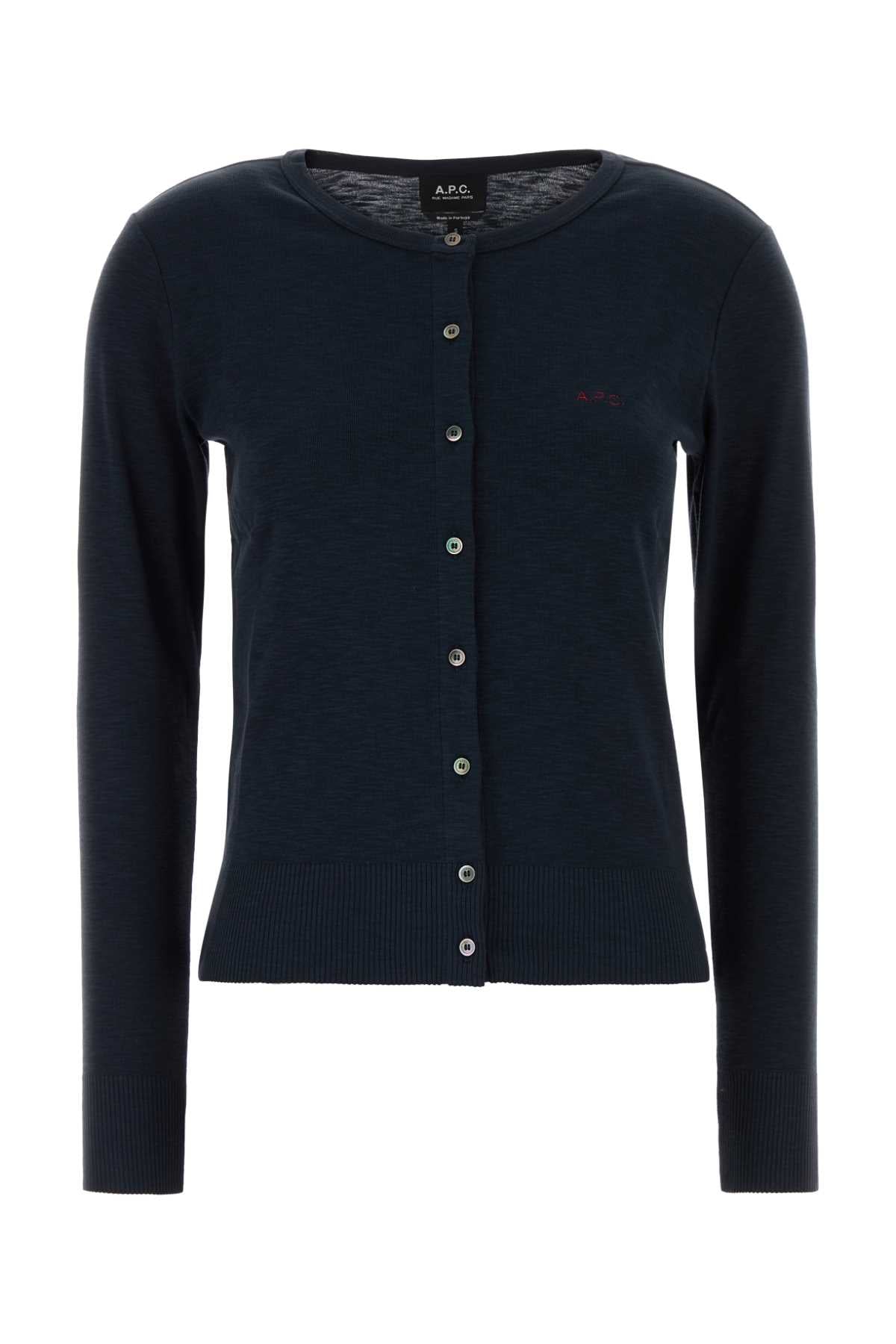 A.P.C. Women Navy Blue Cotton Cora Cardigan A.P.C.