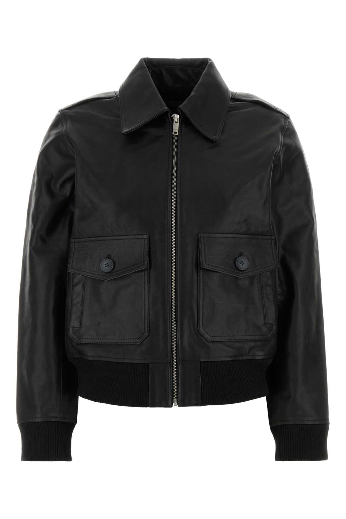 A.P.C. Women Black Leather Gaelle Jacket A.P.C.