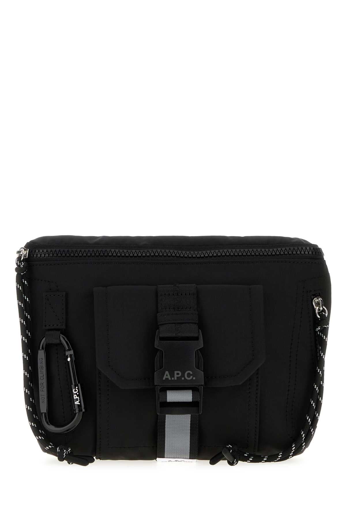 A.P.C. Men Black Fabric Banane Belt Bag