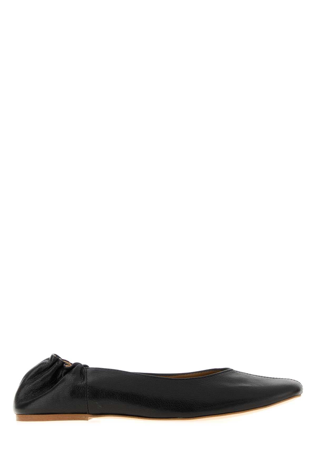 A.P.C. Women Black Leather Juliet Ballerinas A.P.C.