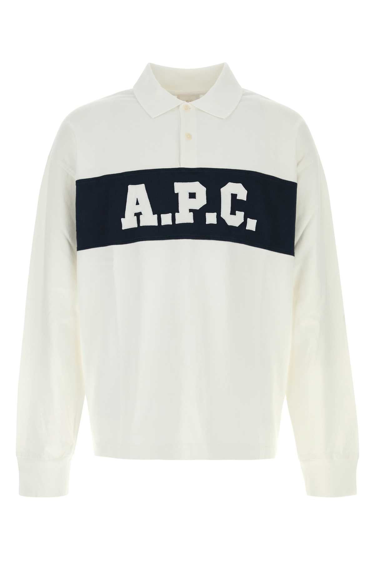 A.P.C. Men White Cotton Oversize Alexis Polo Shirt A.P.C.