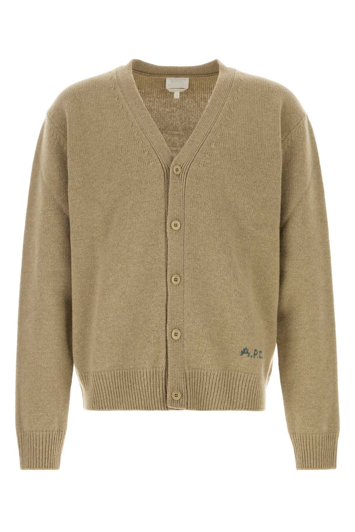 A.P.C. Men Beige Wool Kevin Cardigan A.P.C.