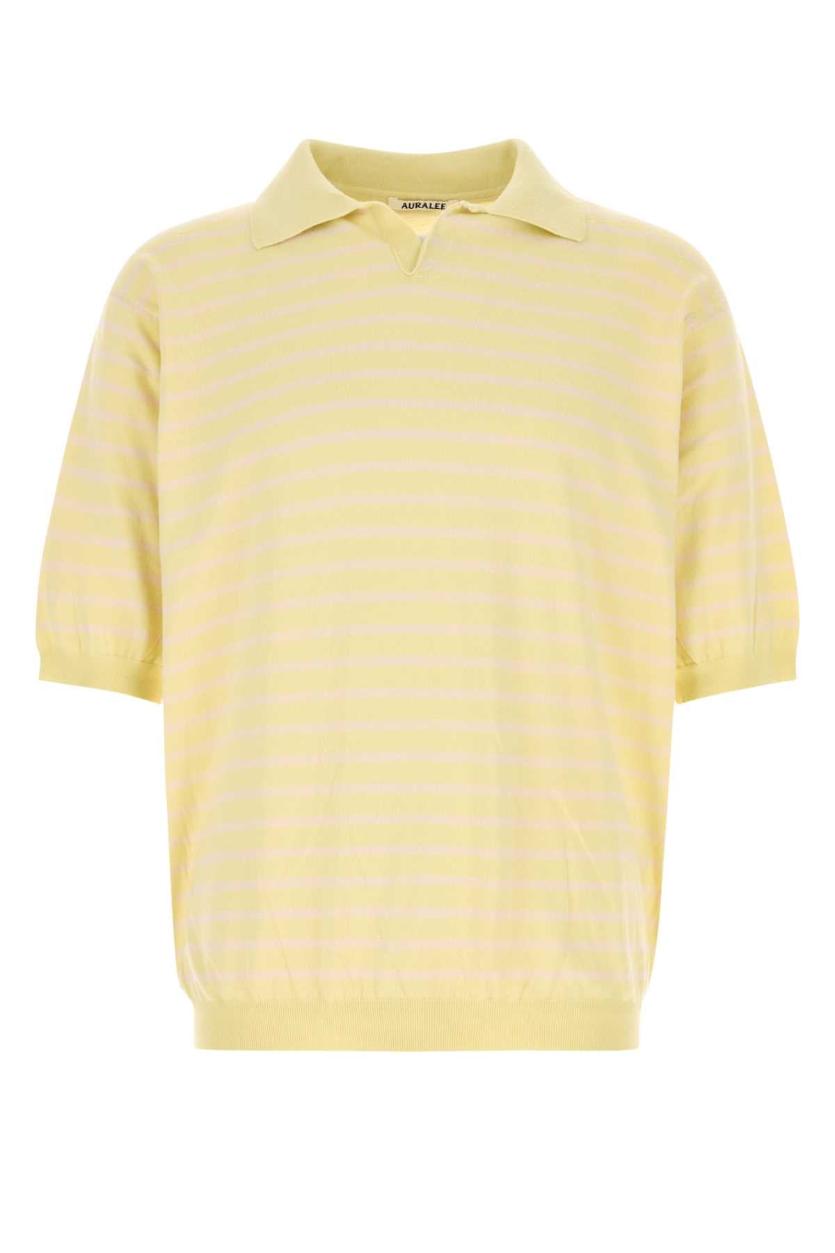 Auralee Men Embroidered Knit Polo Shirt AURALEE