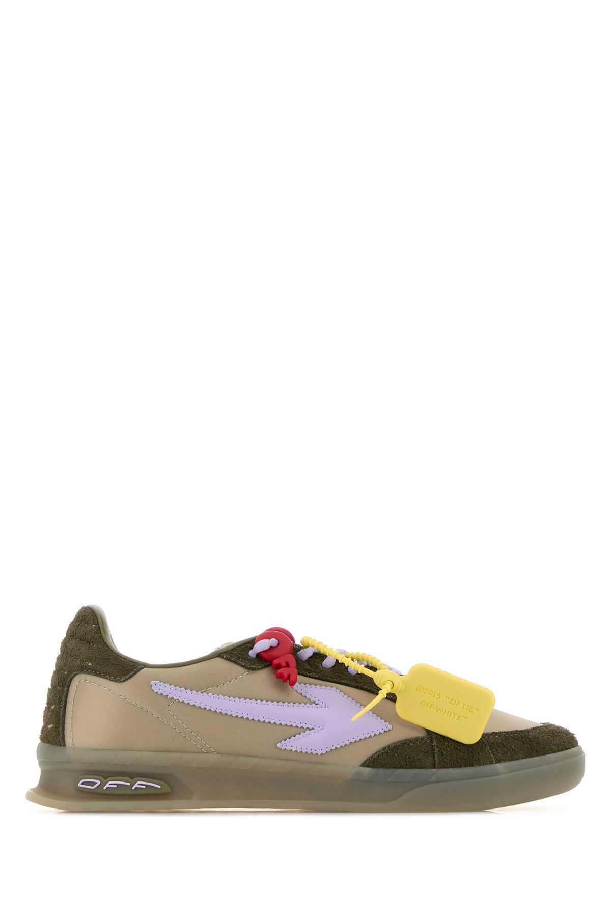 Off White Men Two-Tone Suede And Fabric End Of Play Sneakers OFF-WHITE