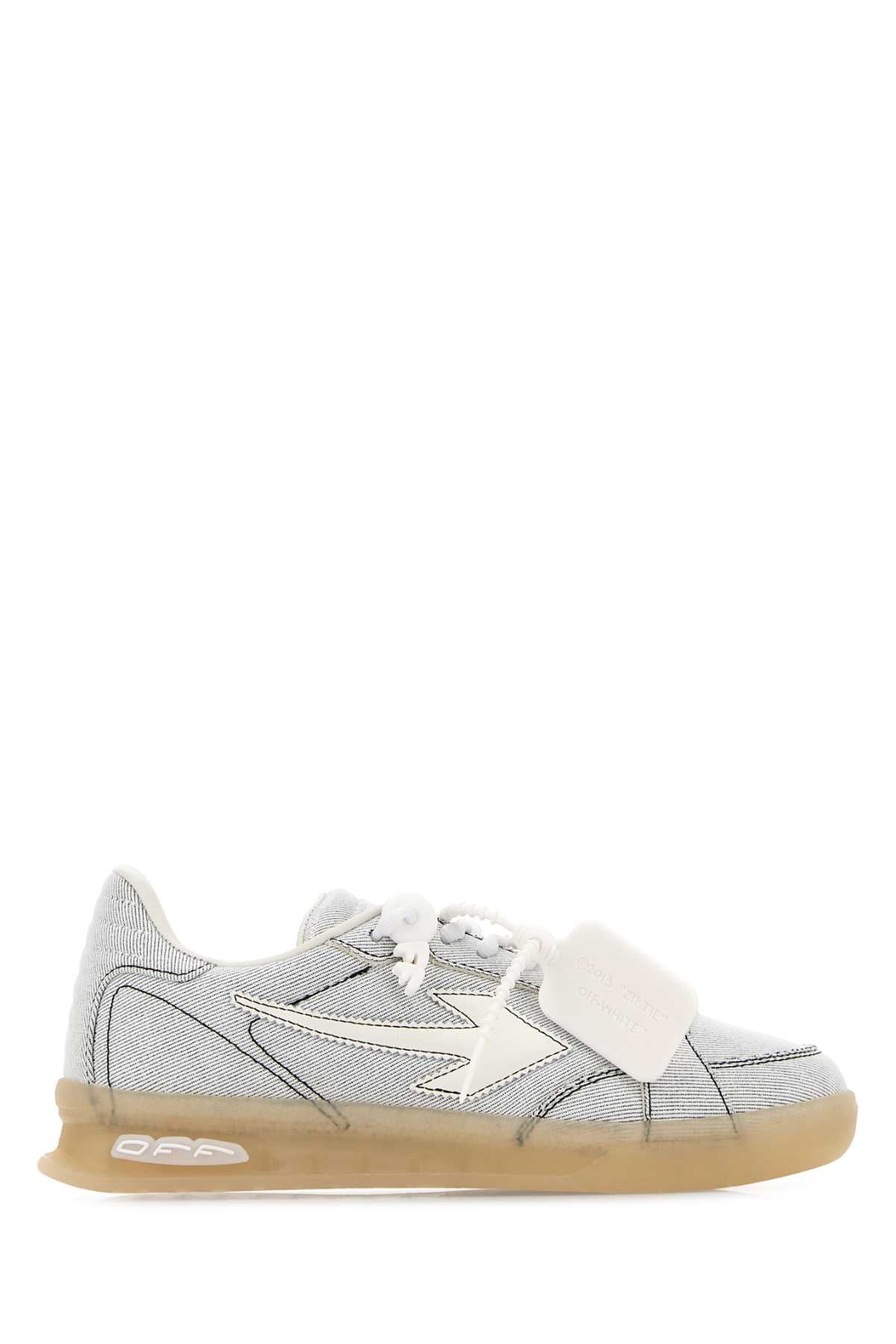 Off White Women White Denim End Of Play Sneakers OFF-WHITE