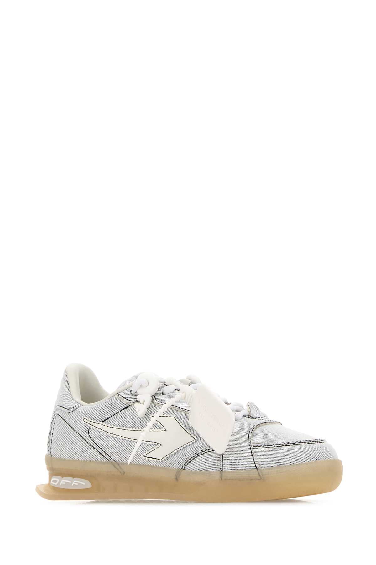 Off White Women White Denim End Of Play Sneakers OFF-WHITE