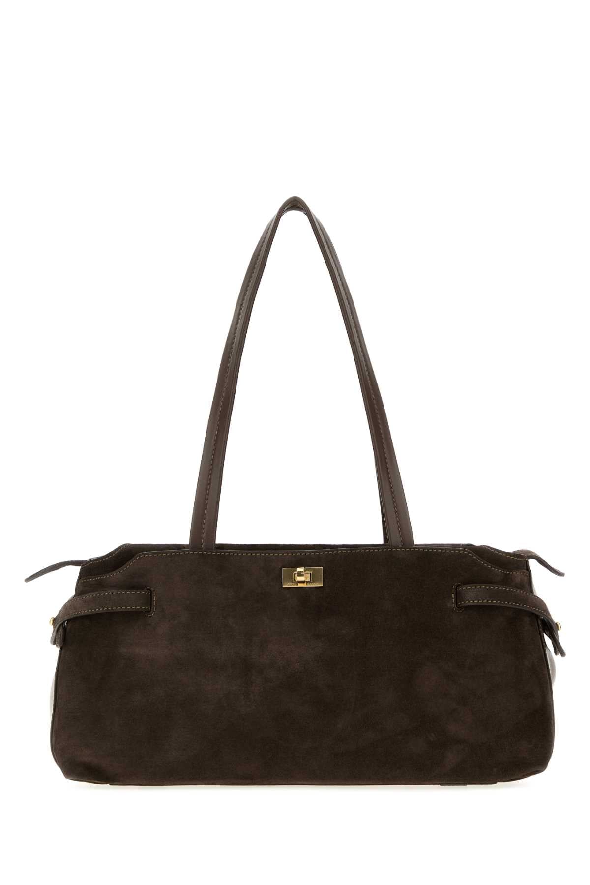 Anya Hindmarch Women Brown Suede Wilson Shoulder Bag ANYA HINDMARCH