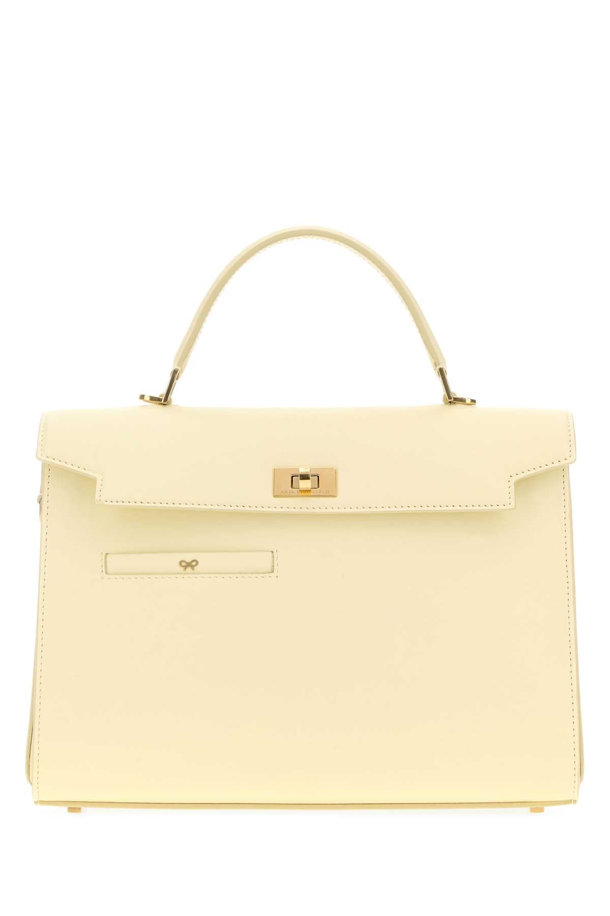 Anya Hindmarch Women Pastel Yellow Leather Mortimer Handbag ANYA HINDMARCH