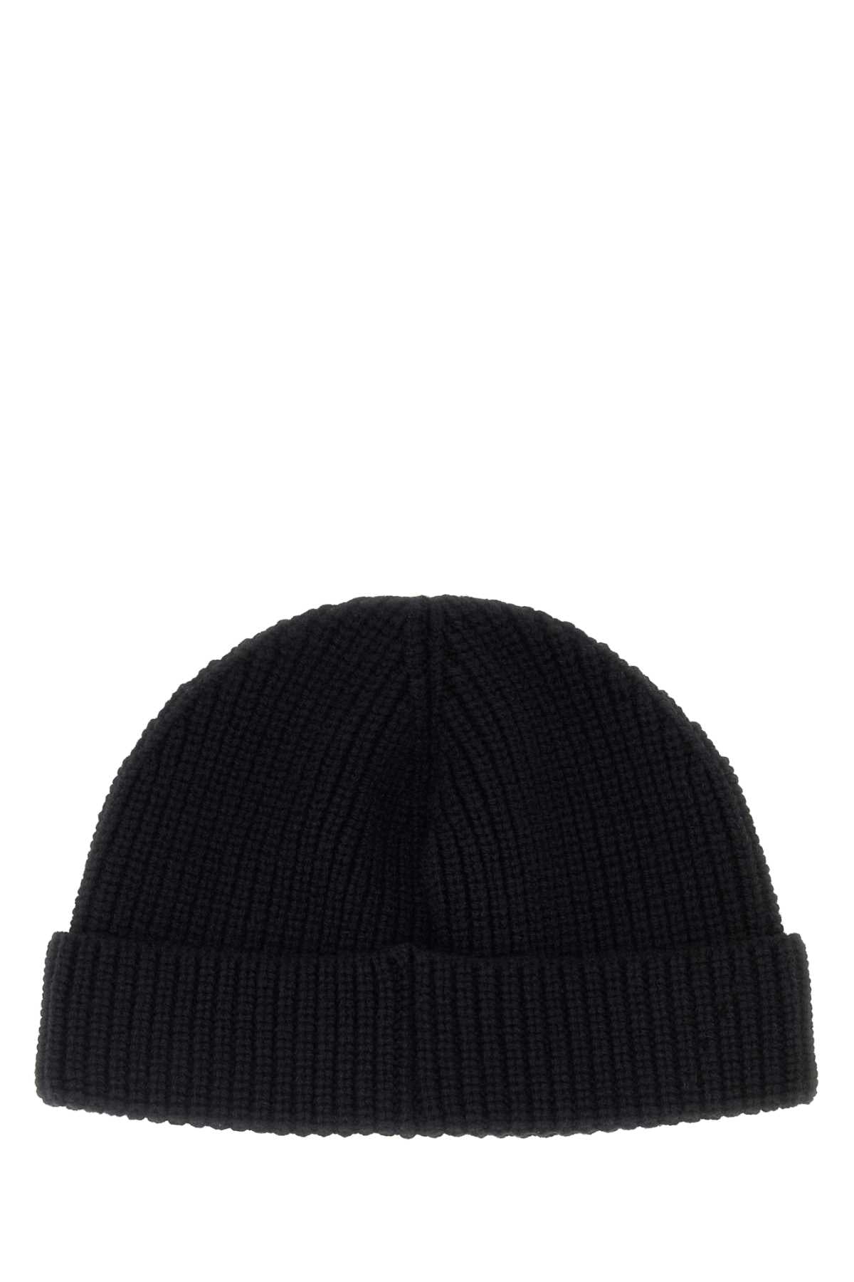 Valentino Garavani Men Black Cashmere Beanie Hat VALENTINO GARAVANI