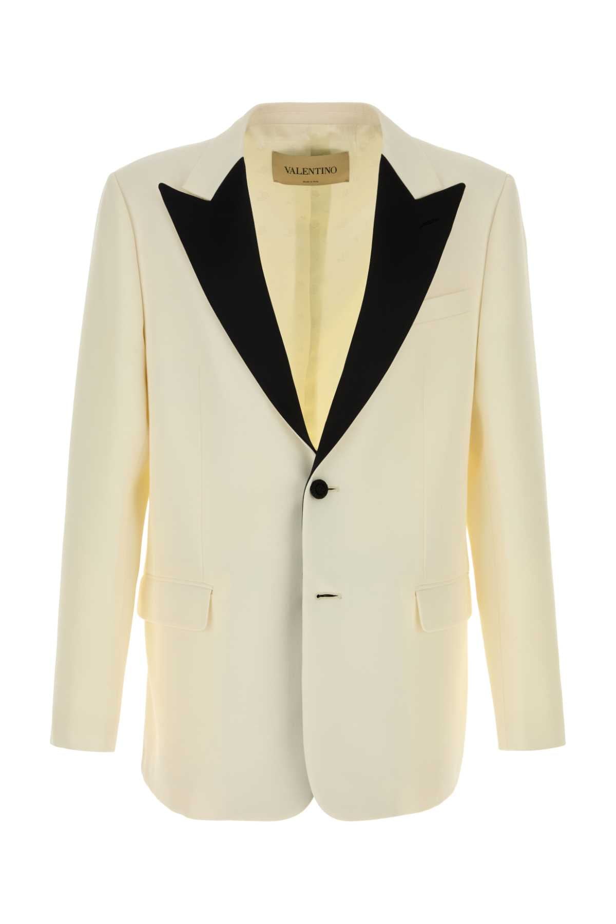 Valentino Garavani Men White Wool Blazer VALENTINO GARAVANI