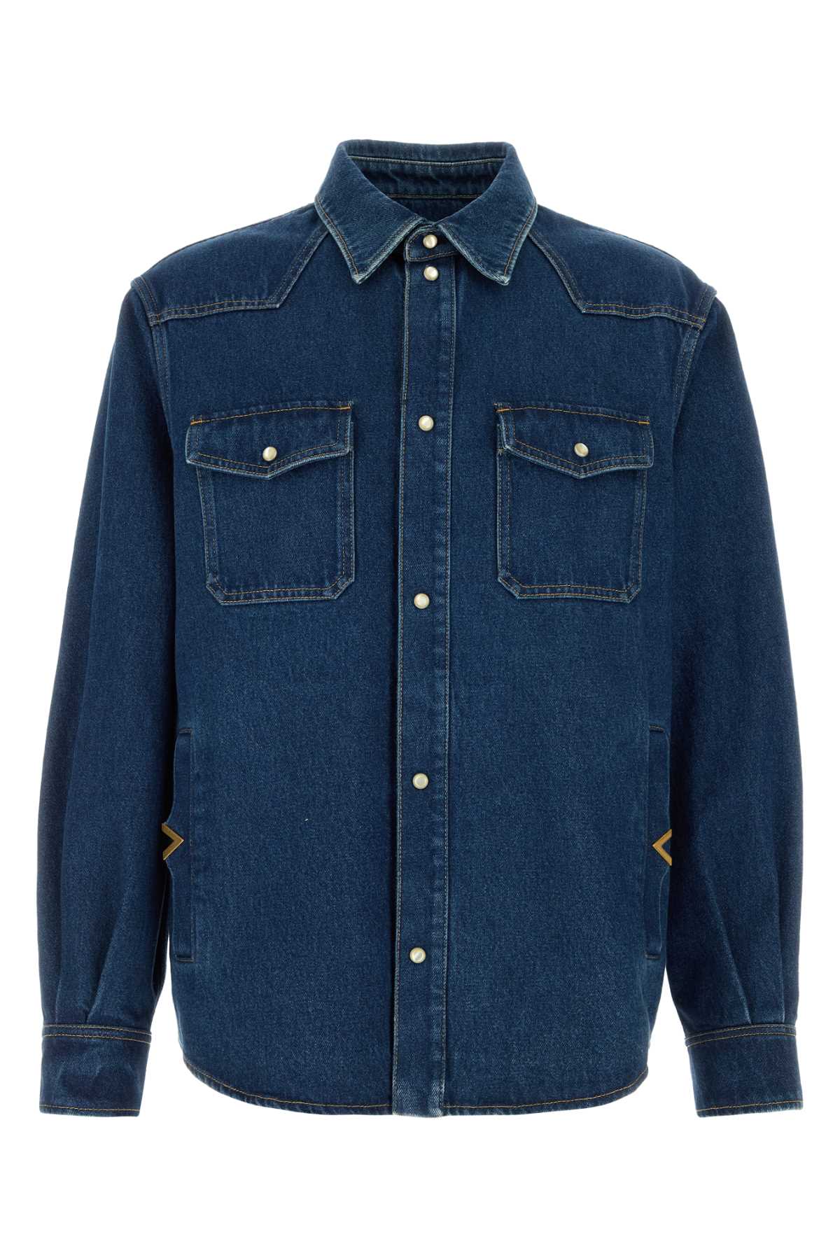Valentino Garavani Men Denim Shirt | Vgold VALENTINO GARAVANI