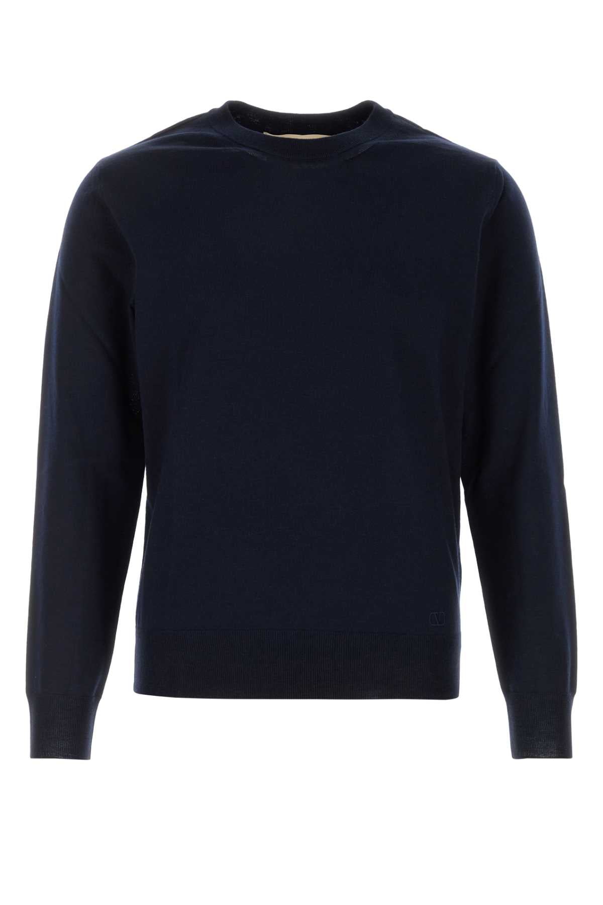 Valentino Garavani Men Midnight Blue Wool Sweater VALENTINO GARAVANI