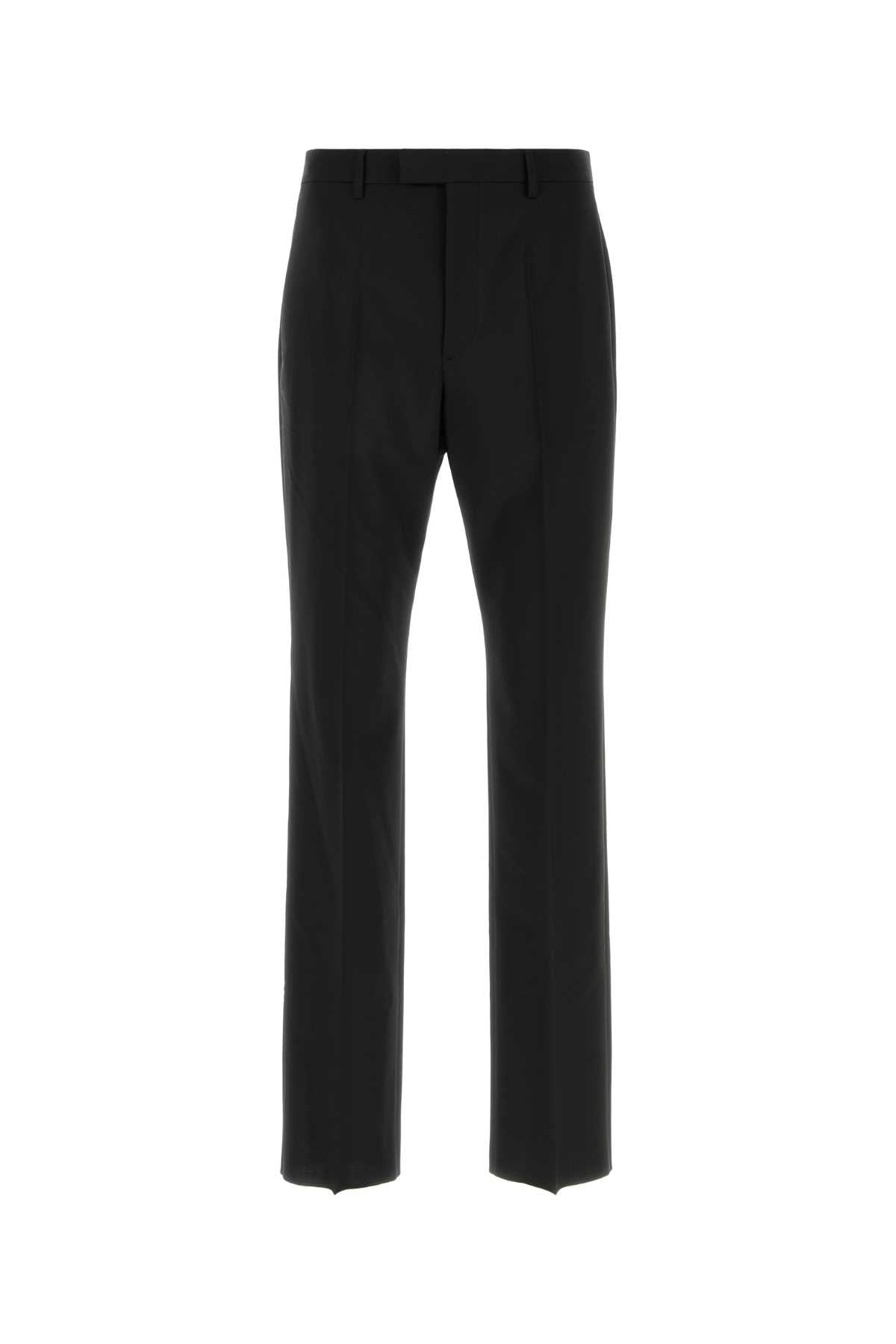 Valentino Garavani Men Black Wool Blend Pant VALENTINO GARAVANI