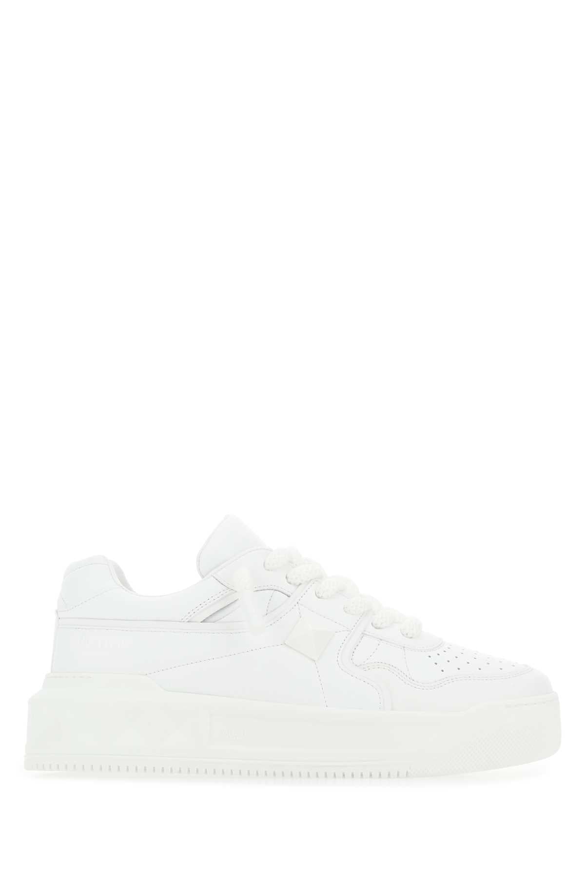 Valentino Garavani Men White Nappa Leather One Stud Xl Sneakers VALENTINO GARAVANI