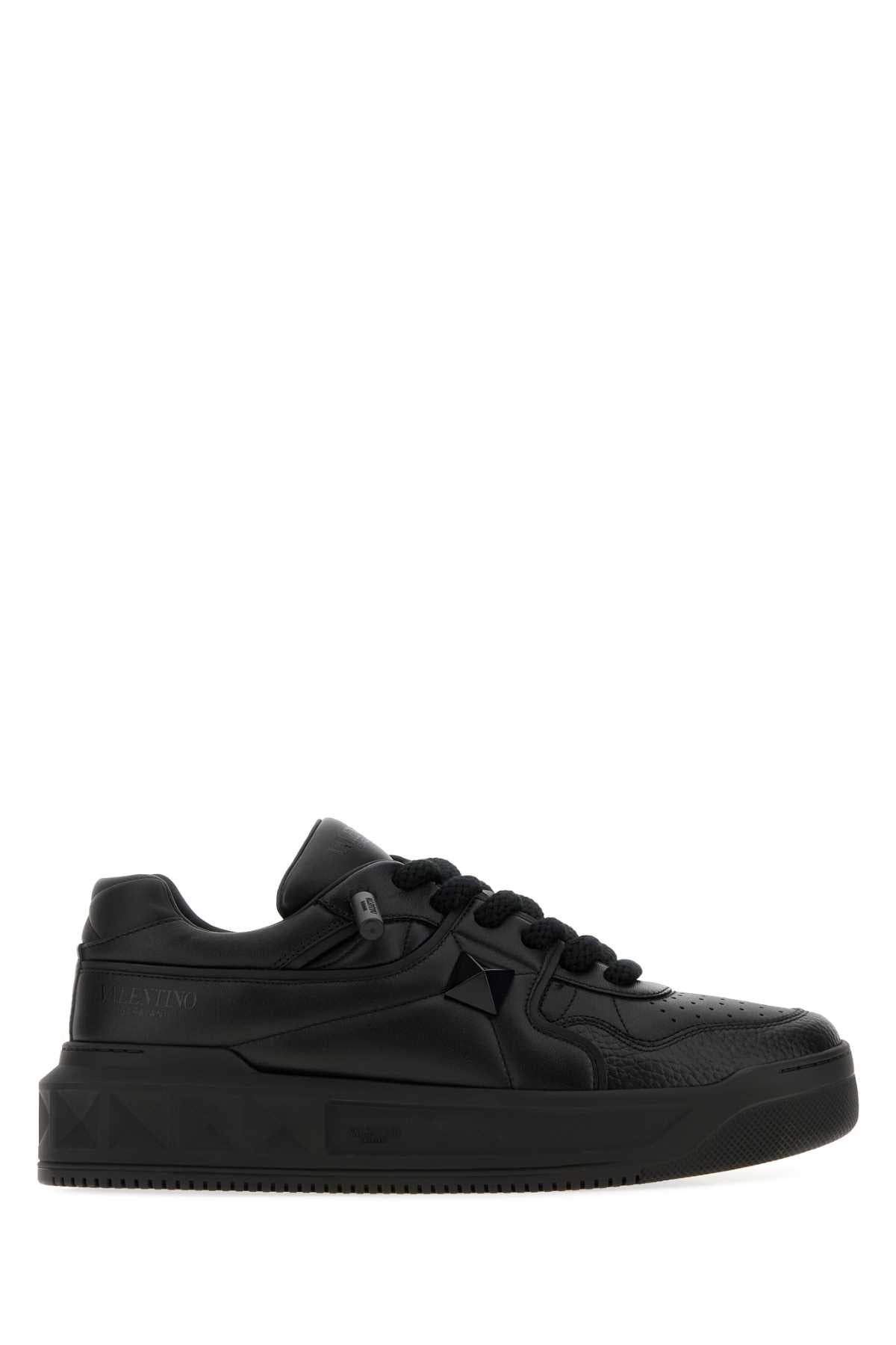Valentino Garavani Men Black Nappa Leather One Stud Xl Sneakers VALENTINO GARAVANI