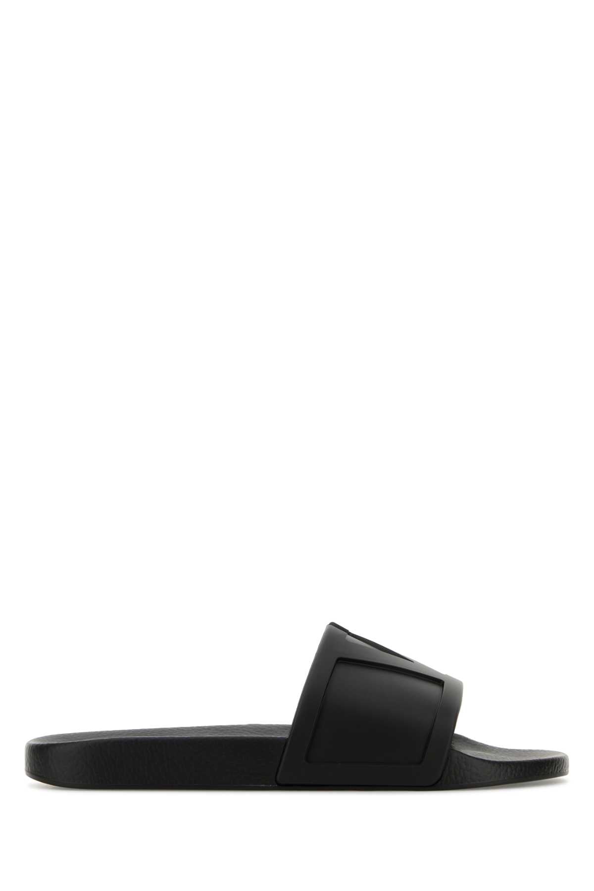 Valentino Garavani Men Black Rubber Viva Superstar Slippers VALENTINO GARAVANI