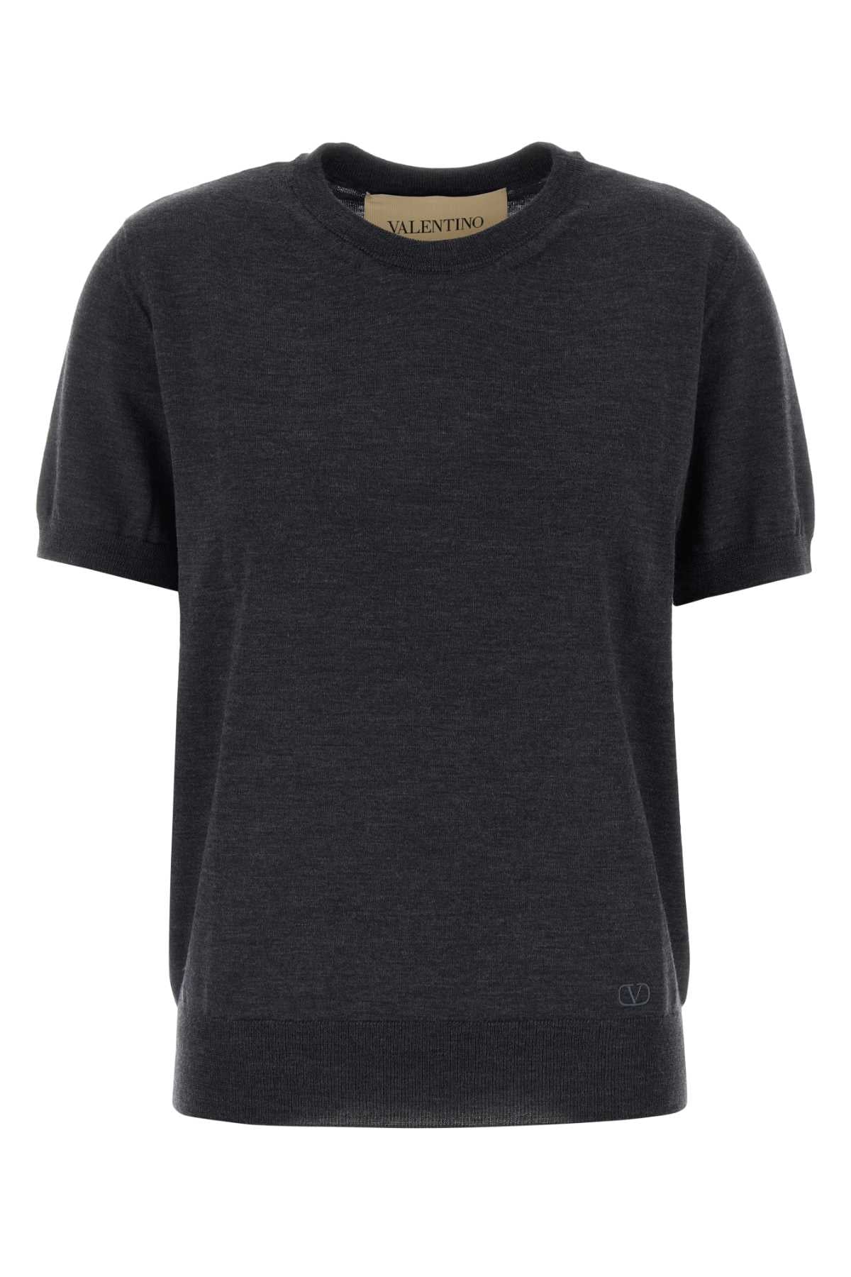 Valentino Garavani Women Charcoal Wool Sweater VALENTINO GARAVANI