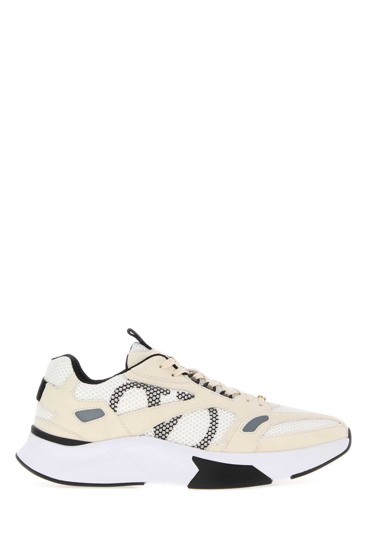 Valentino Garavani Men Two-Tone Suede And Mesh Demivee Sneakers VALENTINO GARAVANI