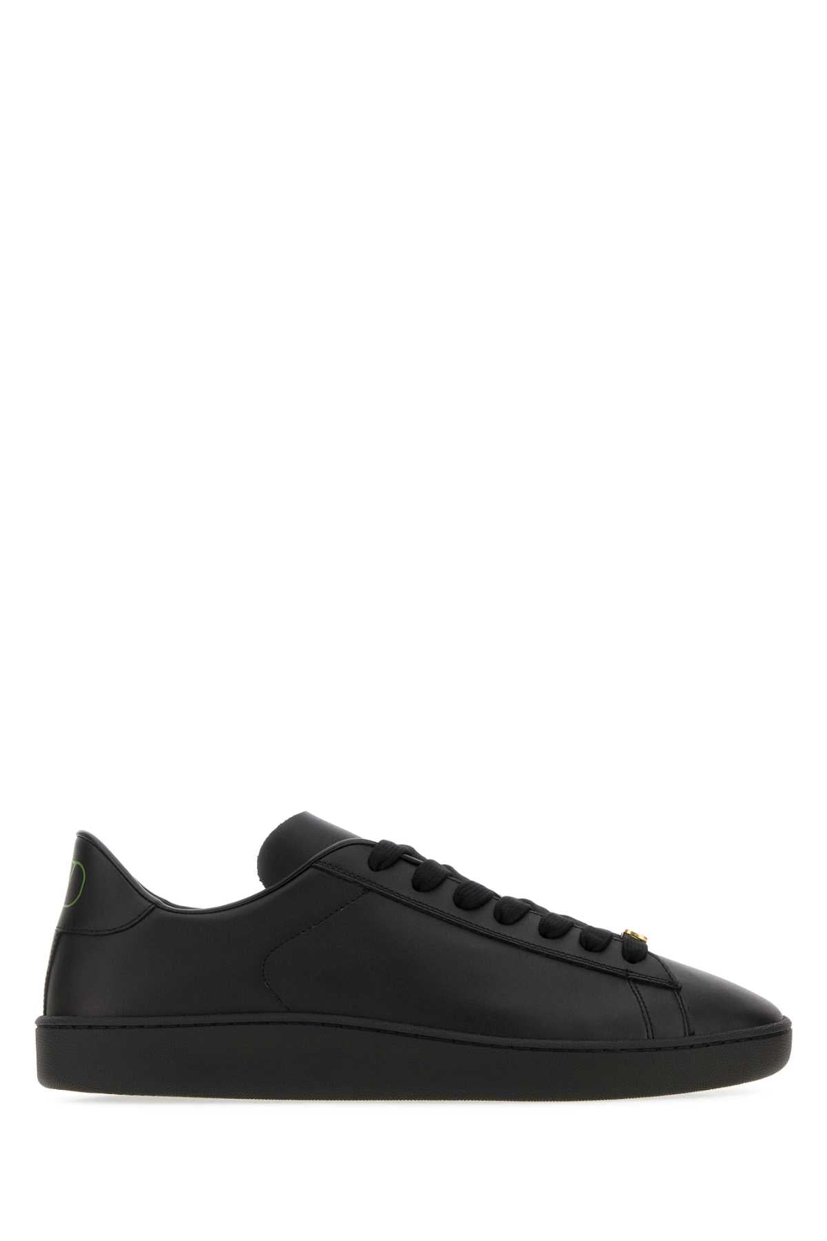 Valentino Garavani Men Black Leather Royco Sneakers VALENTINO GARAVANI