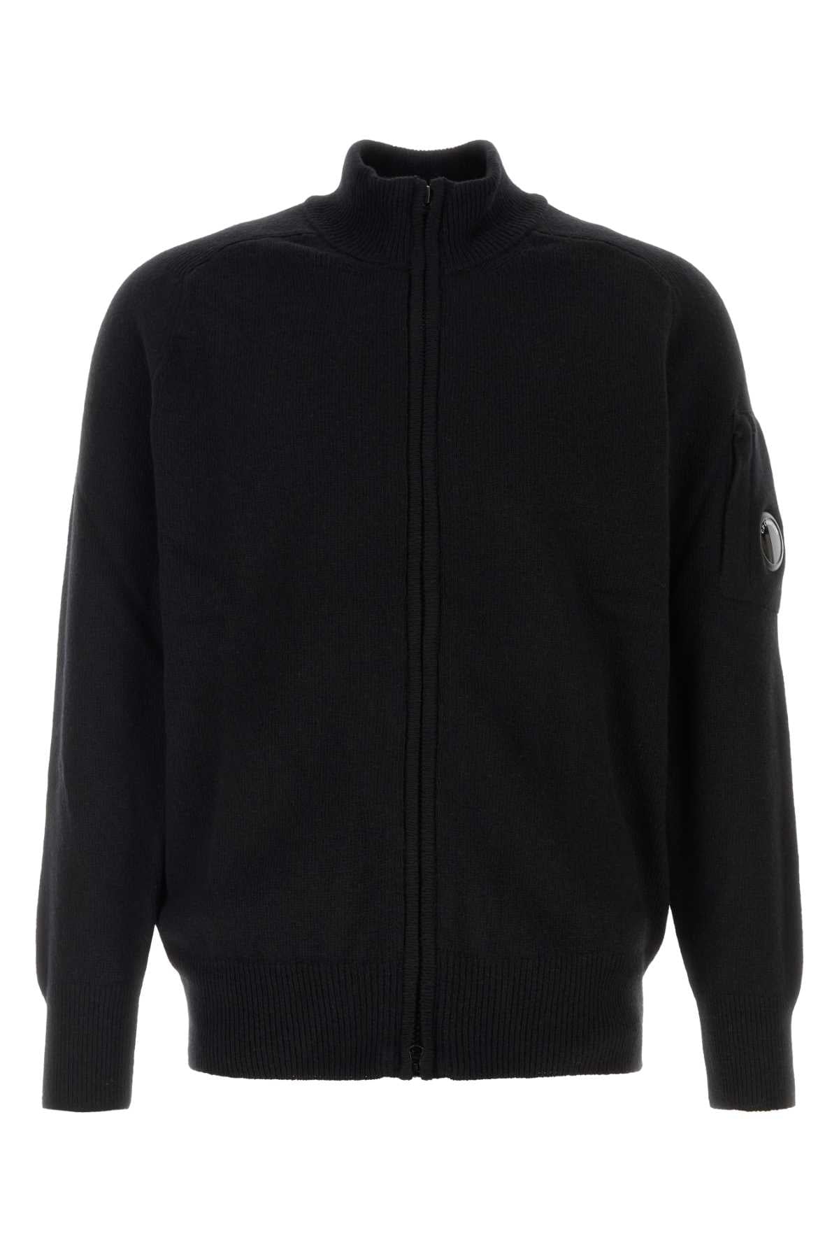 C.P. Company Men Black Wool Blend Cardigan C.P. COMPANY