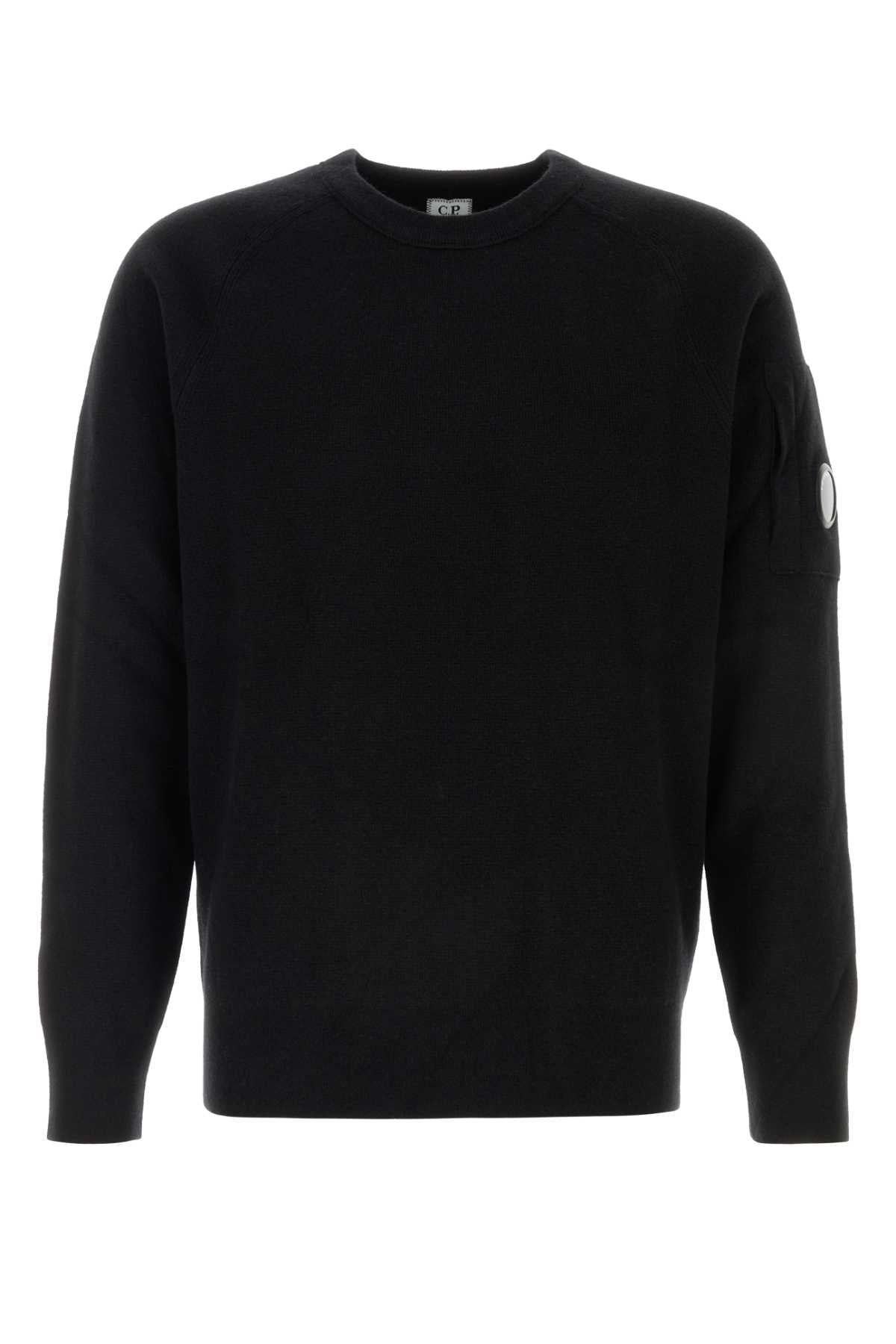 C.P. Company Men Black Wool Blend Sweater C.P. COMPANY