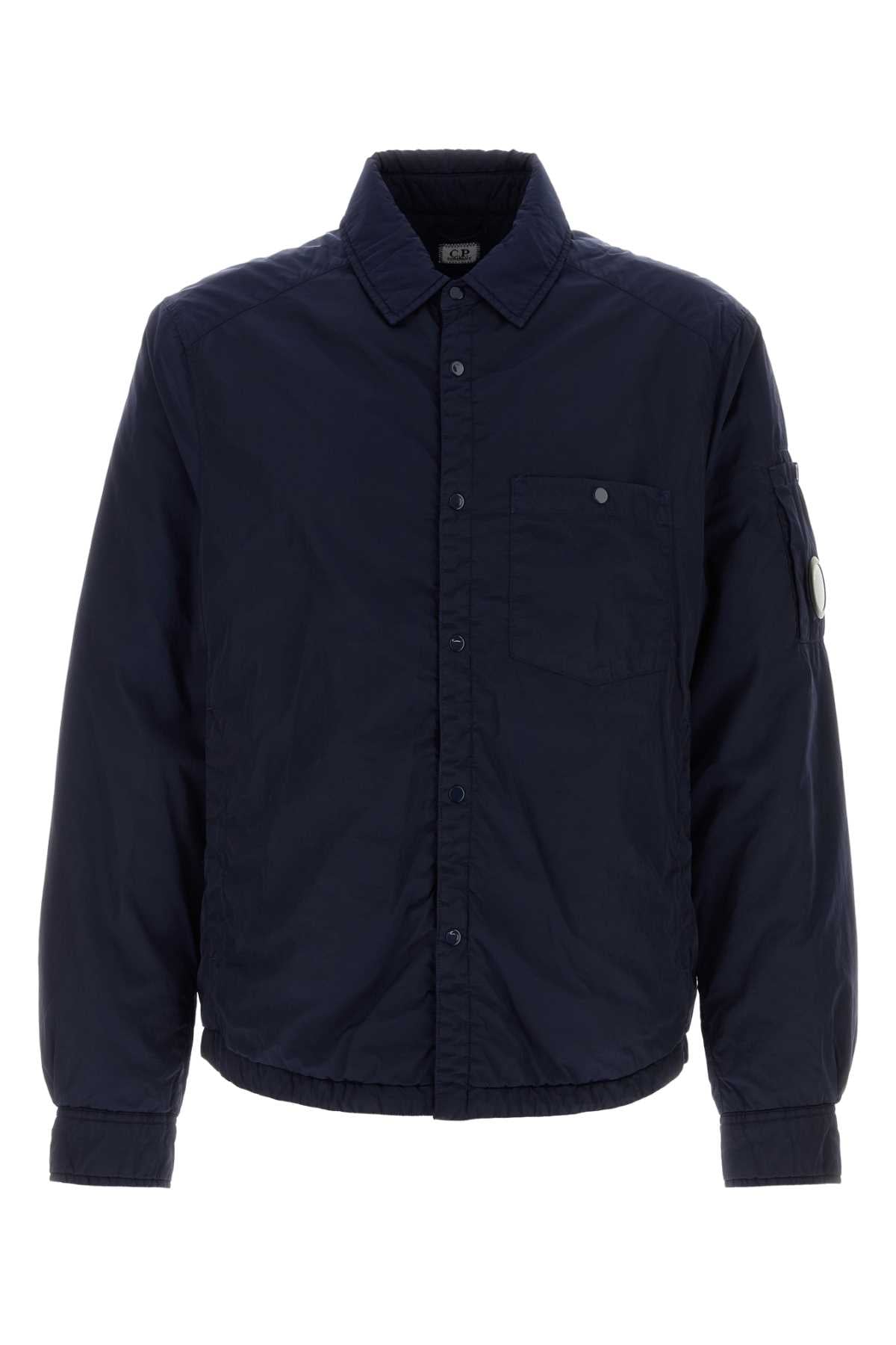 C.P. Company Men Navy Blue Nylon Overshirt C.P. COMPANY