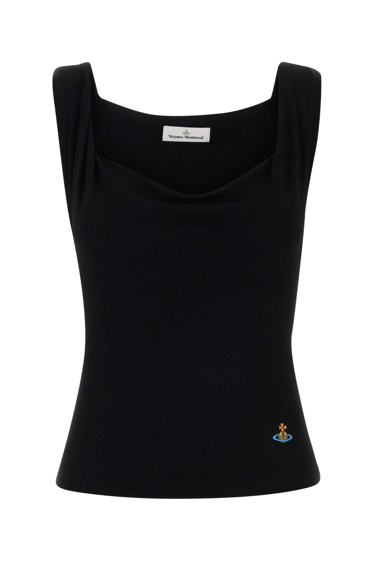 Vivienne Westwood Women Black Stretch Viscose Anna Top VIVIENNE WESTWOOD