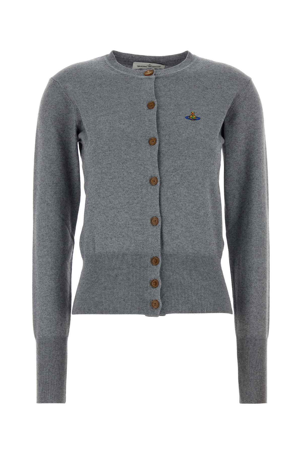 Vivienne Westwood Women Grey Cotton Blend Bea Cardigan VIVIENNE WESTWOOD