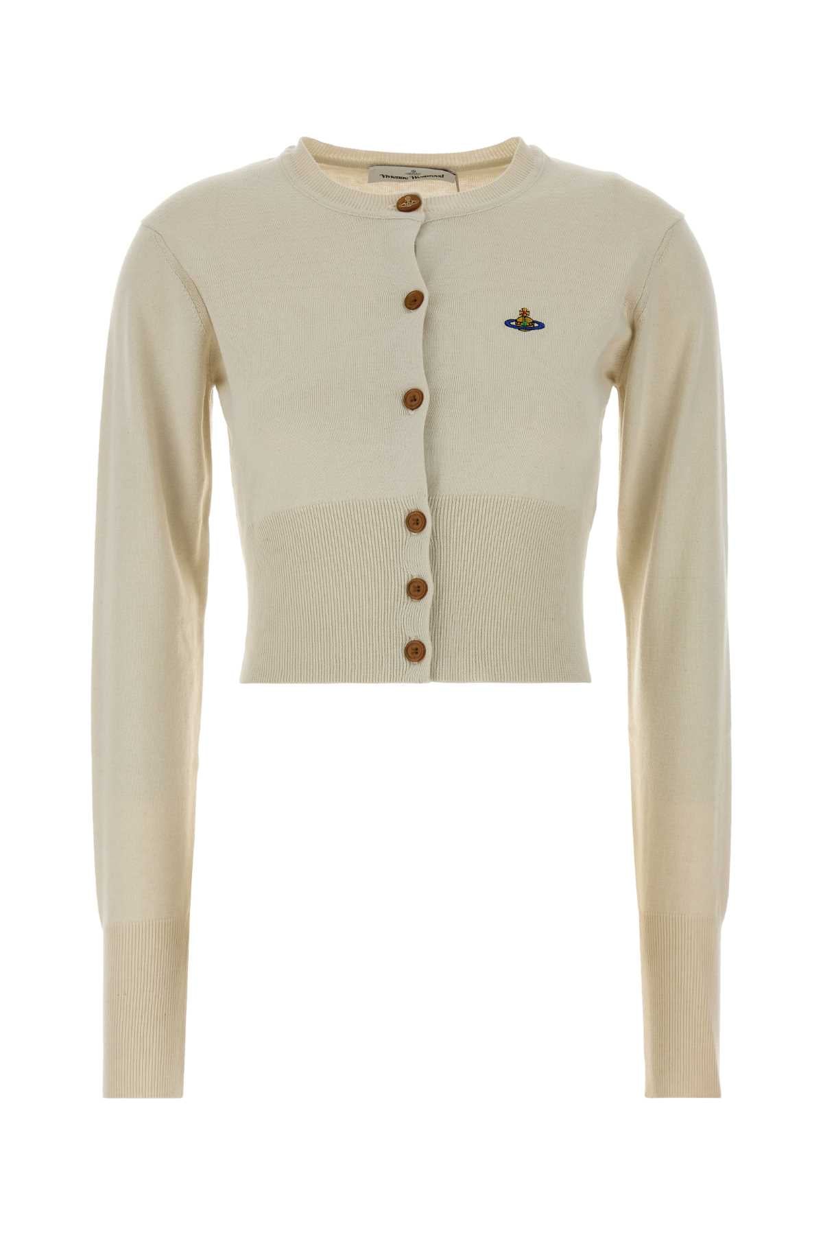 Vivienne Westwood Women Sand Cotton Blend Bea Cardigan VIVIENNE WESTWOOD