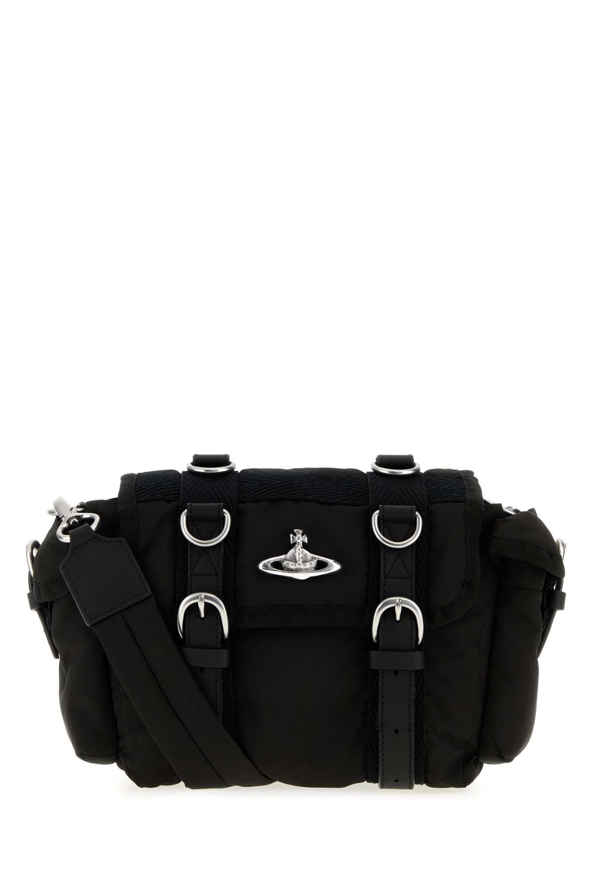 Vivienne Westwood Women Black Fabric Rocky Crossbody Bag VIVIENNE WESTWOOD