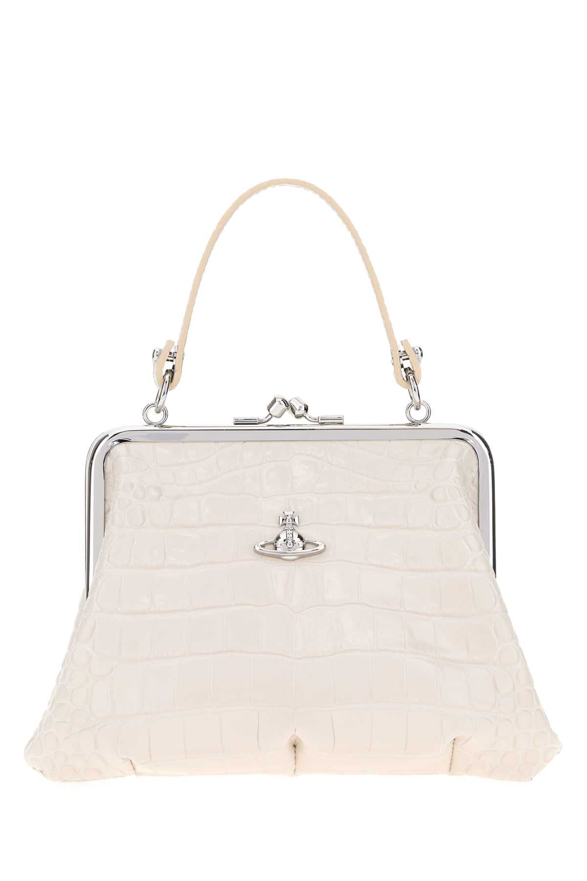Vivienne Westwood Women Ivory Leather Granny Handbag VIVIENNE WESTWOOD