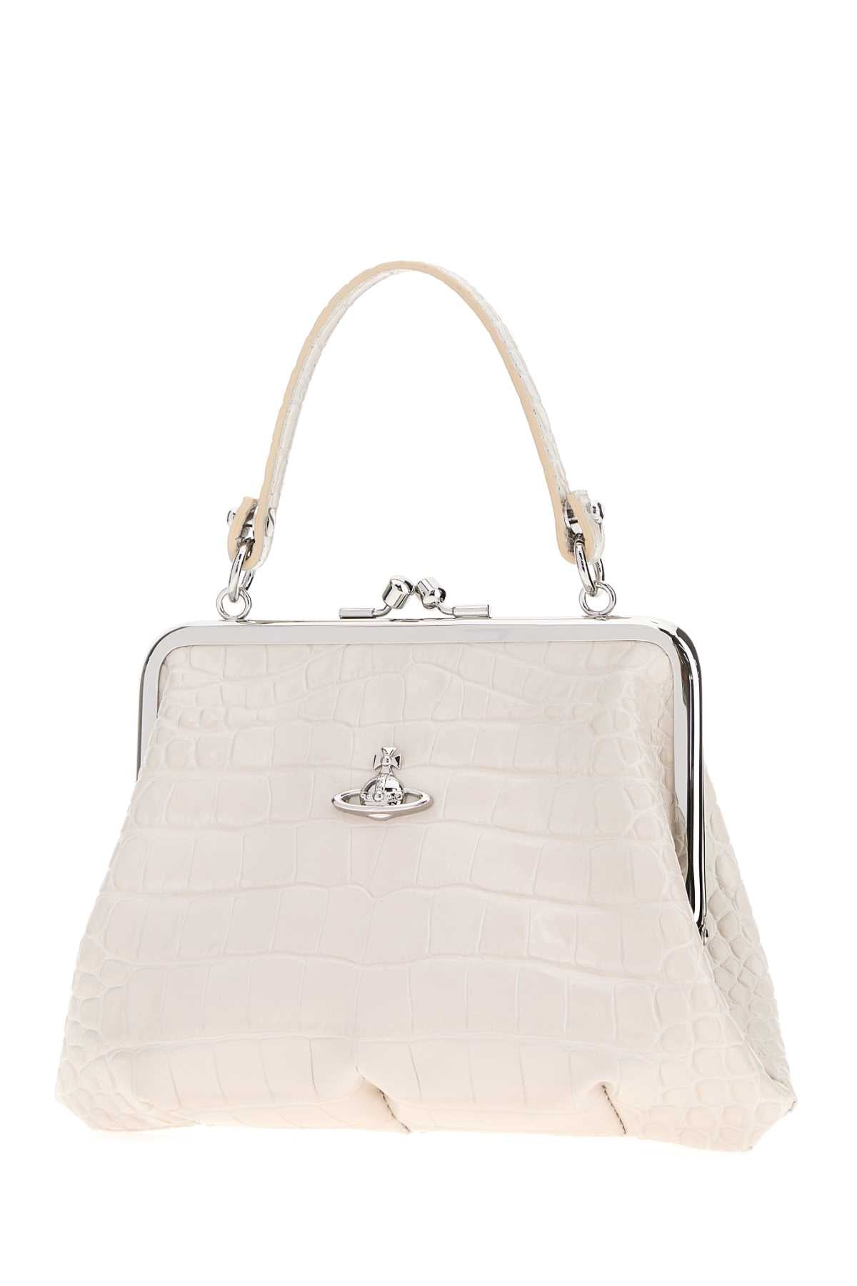 Vivienne Westwood Women Ivory Leather Granny Handbag VIVIENNE WESTWOOD