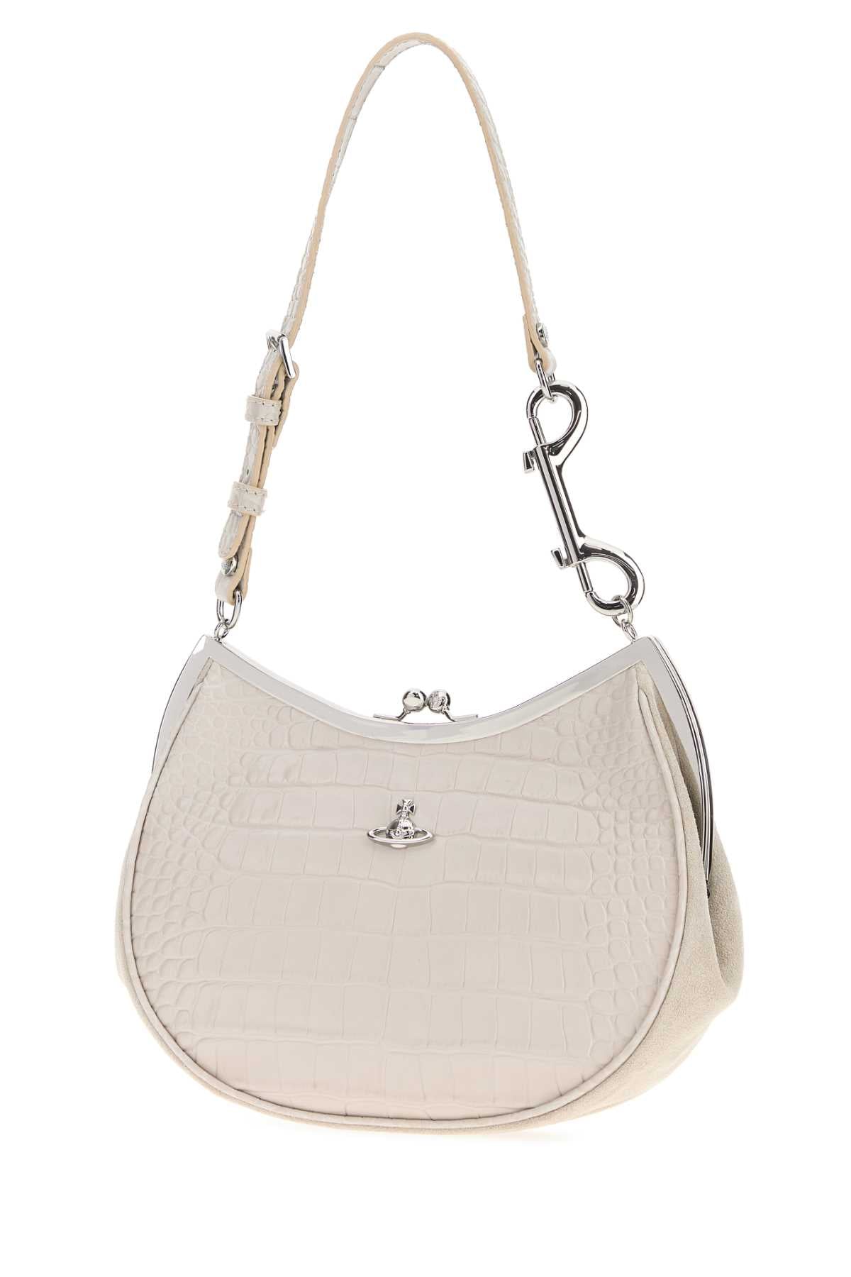 Vivienne Westwood Women Ivory Leather Charm Frame Purse Shoulder Bag VIVIENNE WESTWOOD