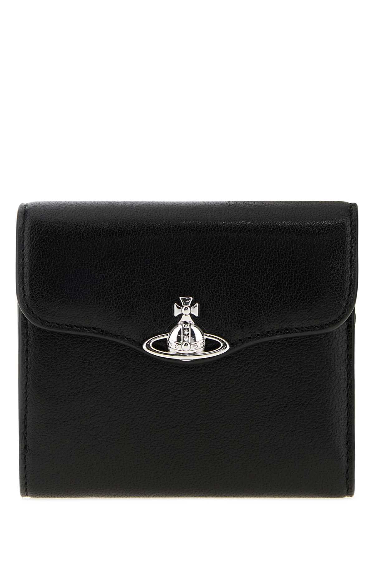 Vivienne Westwood Women Black Leather Hunter Wallet VIVIENNE WESTWOOD