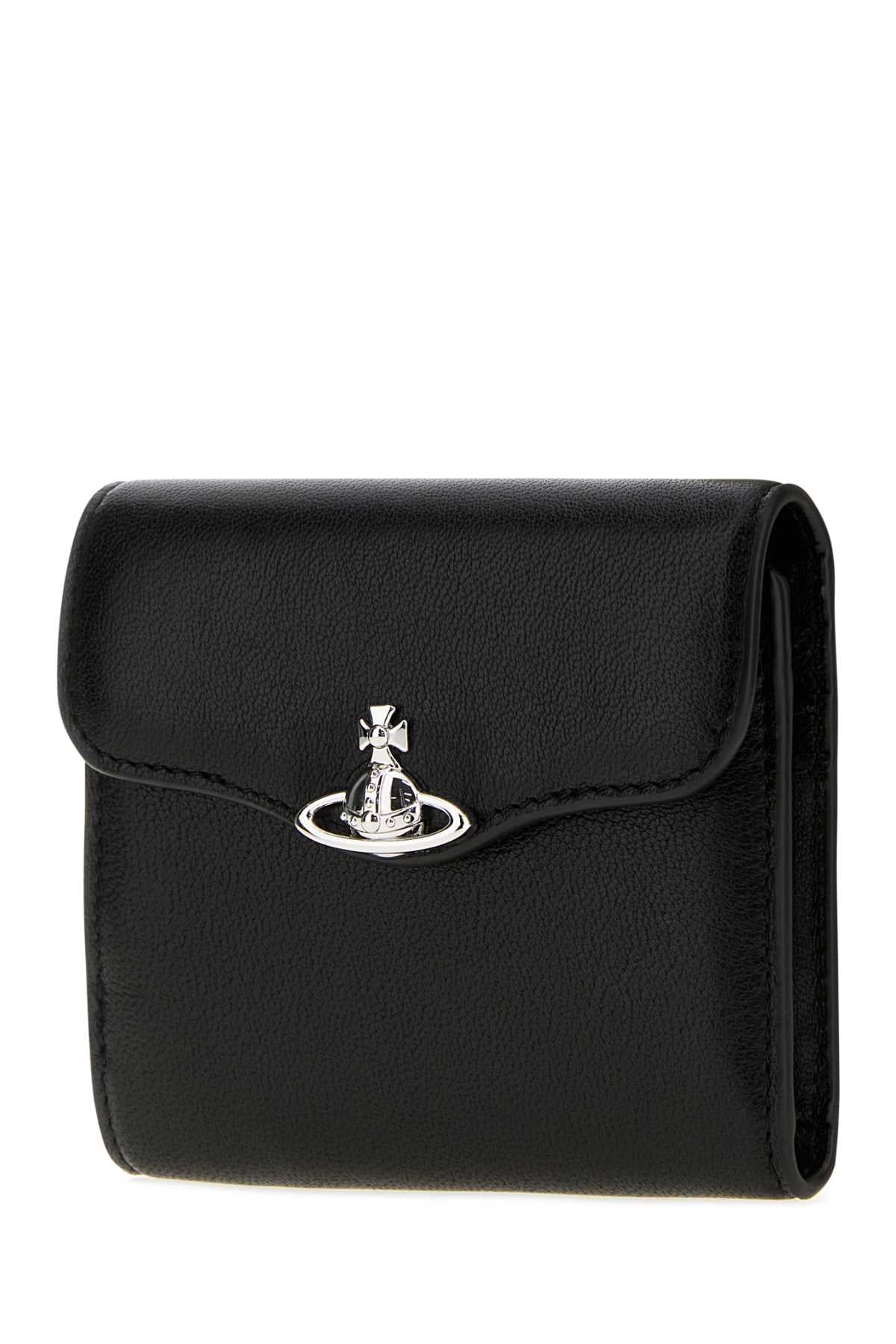 Vivienne Westwood Women Black Leather Hunter Wallet VIVIENNE WESTWOOD