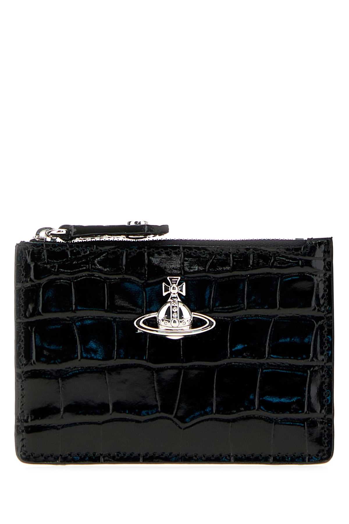 Vivienne Westwood Women Black Leather Coin Purse VIVIENNE WESTWOOD
