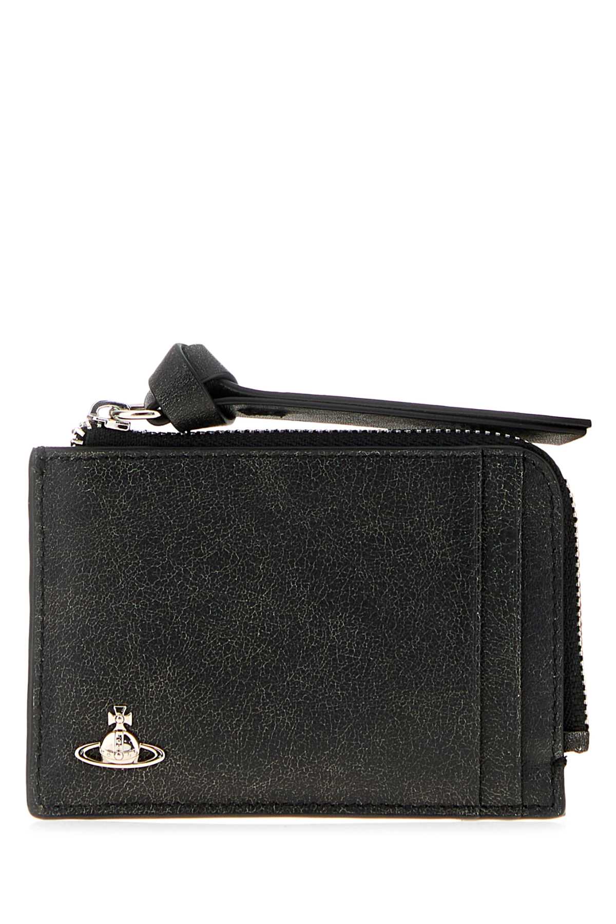 Vivienne Westwood Women Black Leather Card Holder VIVIENNE WESTWOOD