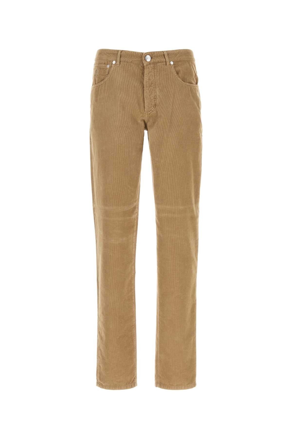 Brunello Cucinelli Men Camel Corduroy Pant BRUNELLO CUCINELLI