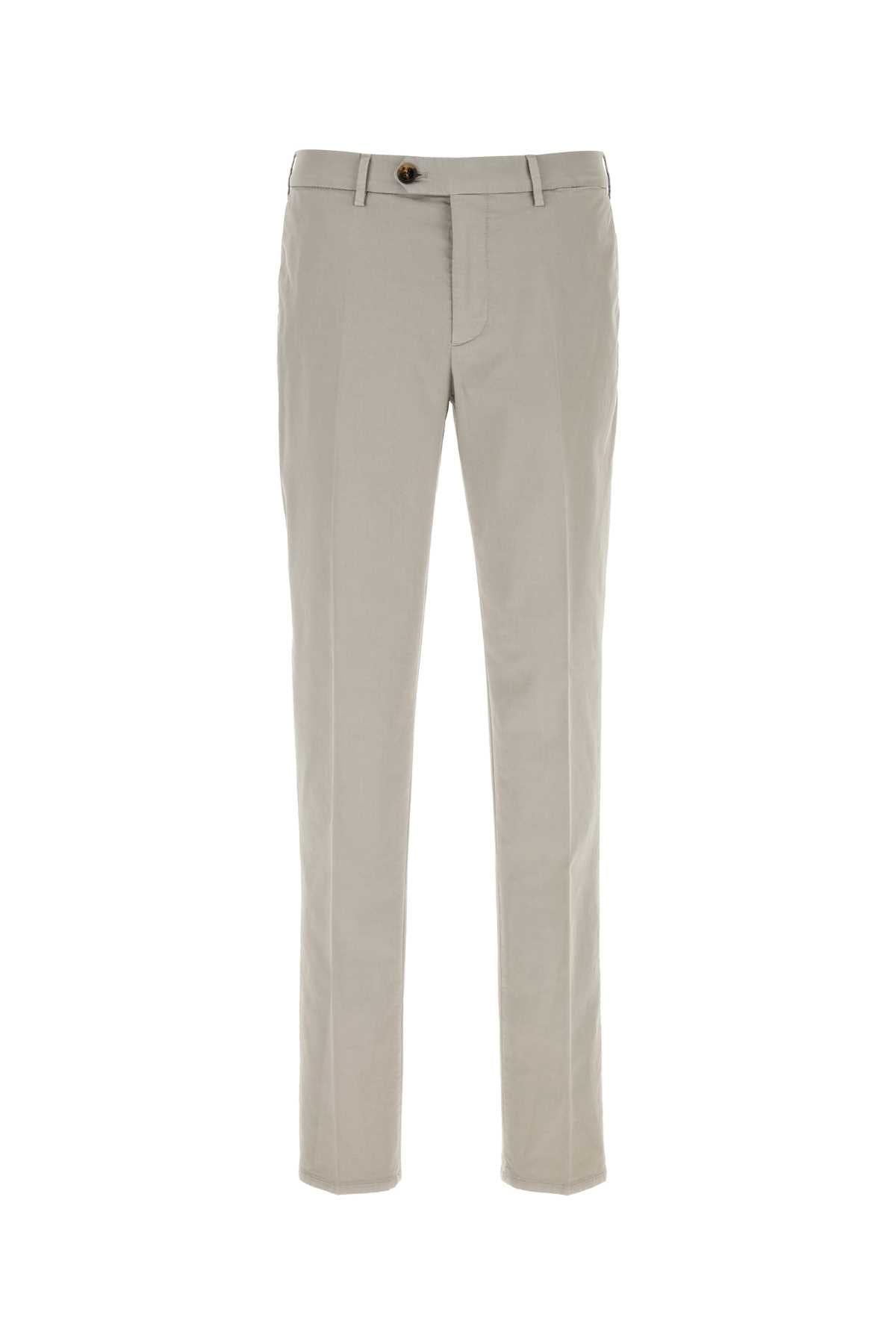 Brunello Cucinelli Men Light Grey Stretch Cotton Pant BRUNELLO CUCINELLI