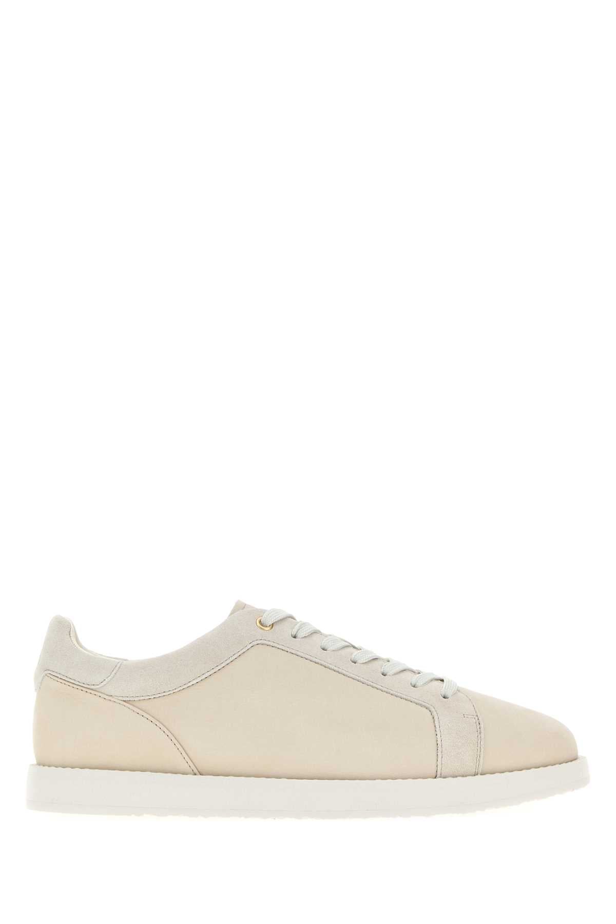 Brunello Cucinelli Men Ivory Suede Sneakers BRUNELLO CUCINELLI