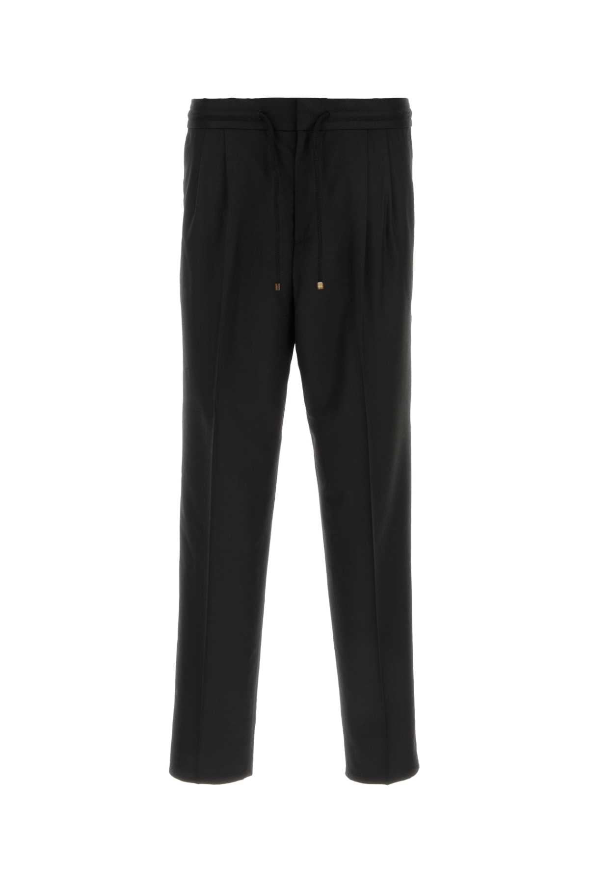 Brunello Cucinelli Men Black Wool Pant BRUNELLO CUCINELLI