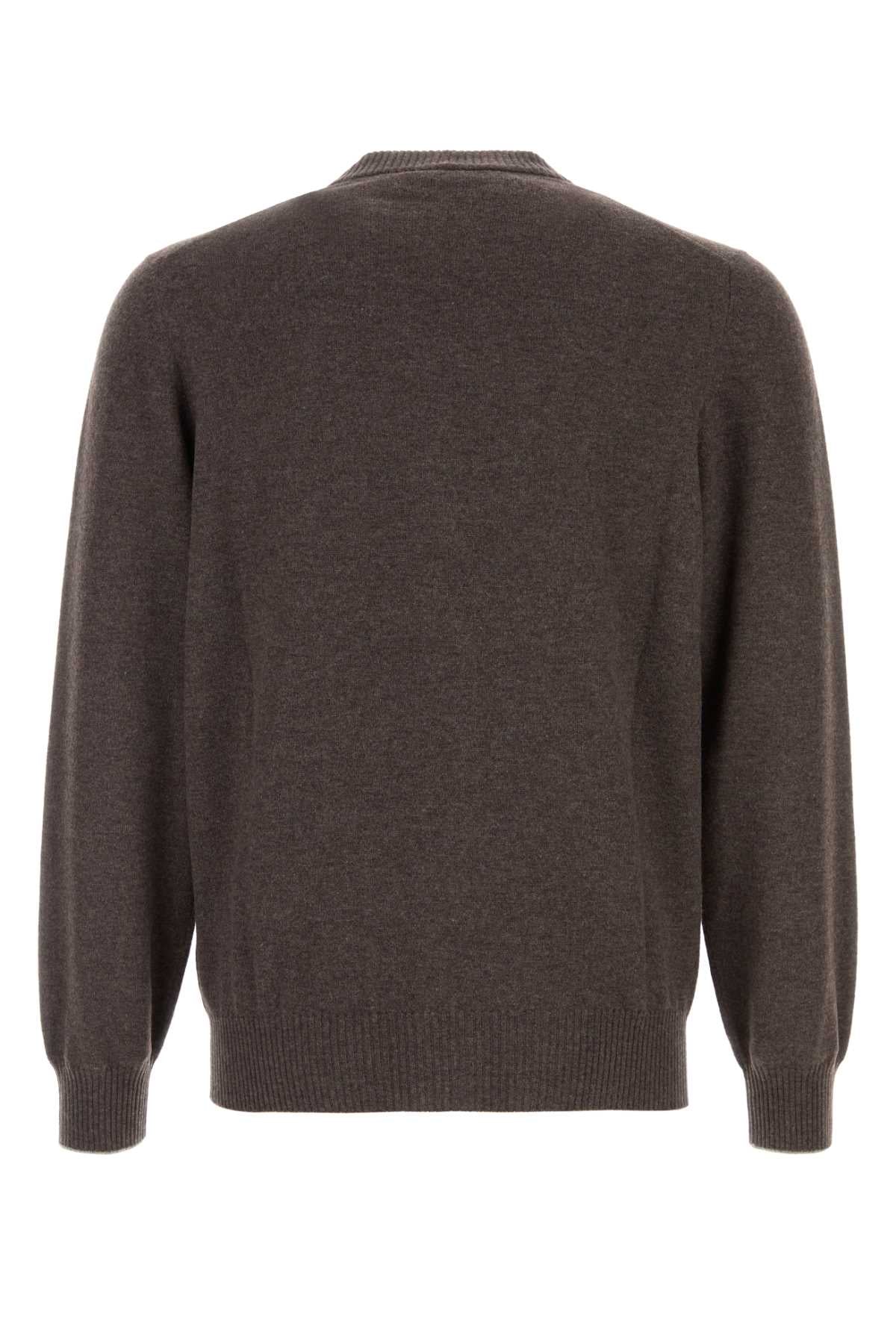 Brunello Cucinelli Men Brown Cashmere Cardigan BRUNELLO CUCINELLI