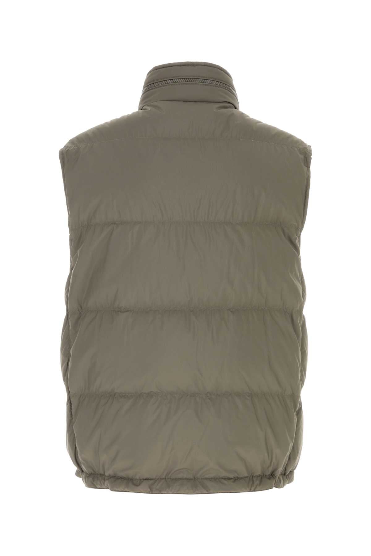 Brunello Cucinelli Men Grey Polyester Sleeveless Down Jacket BRUNELLO CUCINELLI
