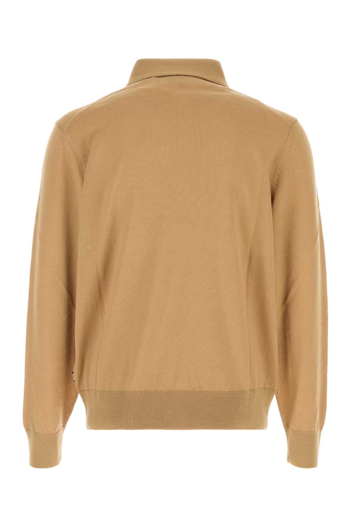 Boss Men Camel Wool Polo Shirt BOSS